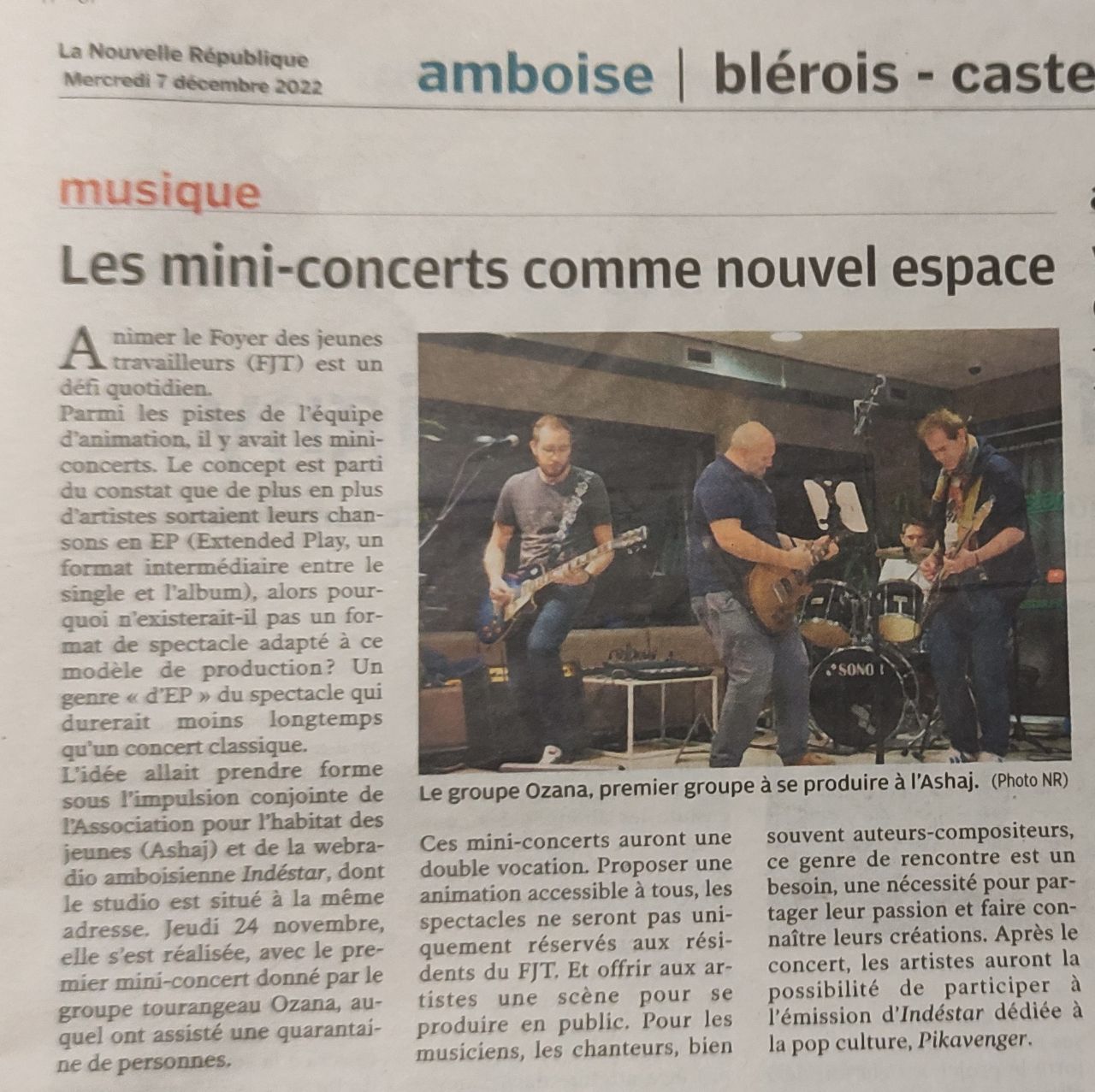 Interview / concert Indéstar